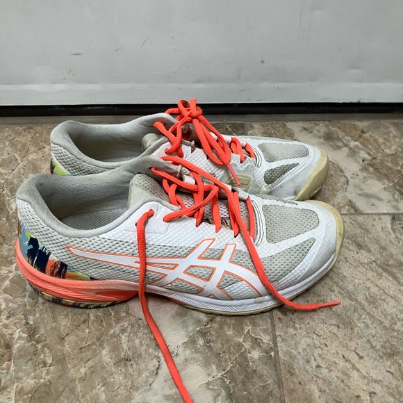 Asics Shoes - Asics Court Speed FF White Sunrise Tennis Shoes Size 7.5 Training Sneakers